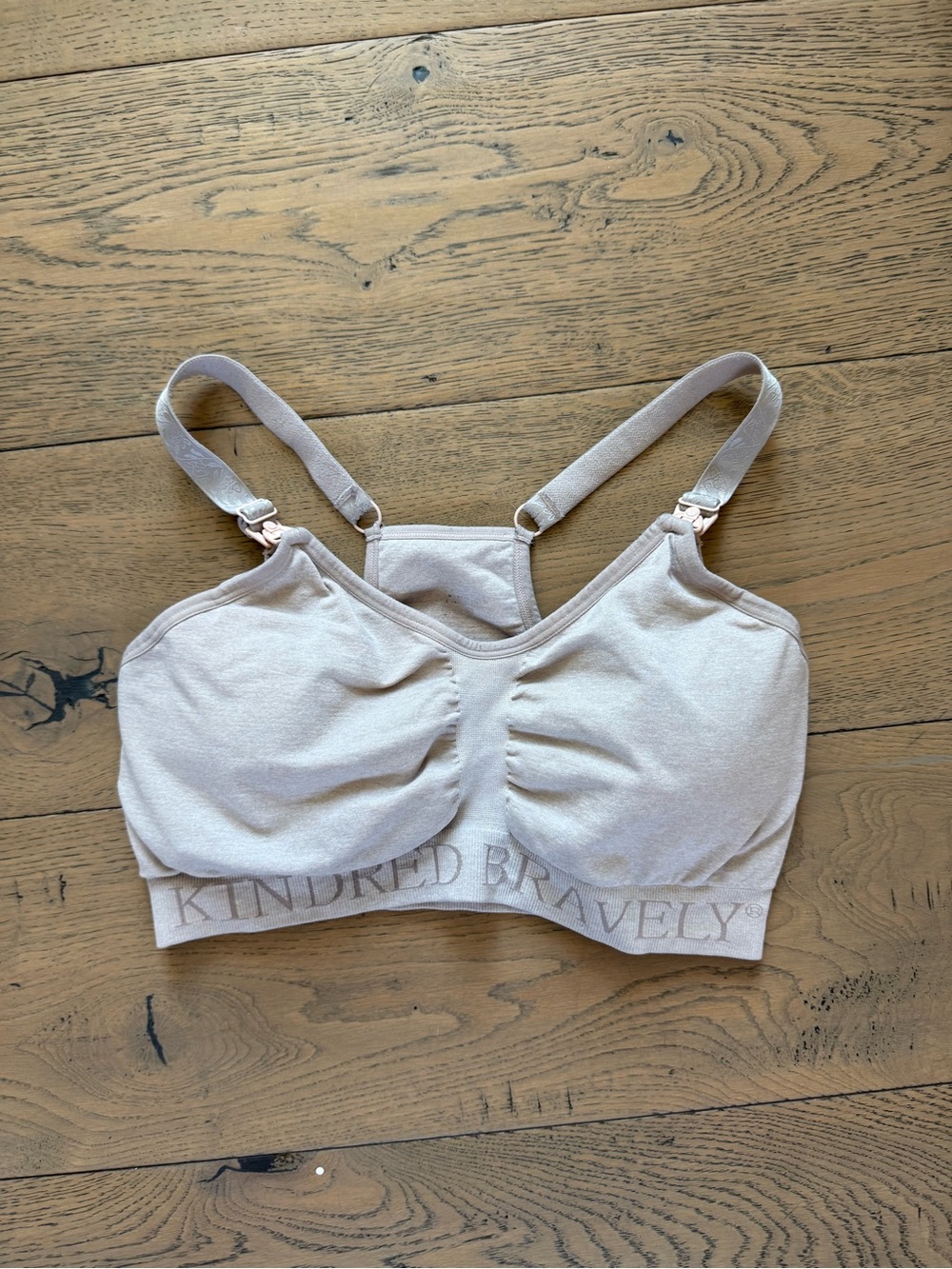 Kindred Bravely Beige Maternity & Nursing Bra with Clip-Down Straps